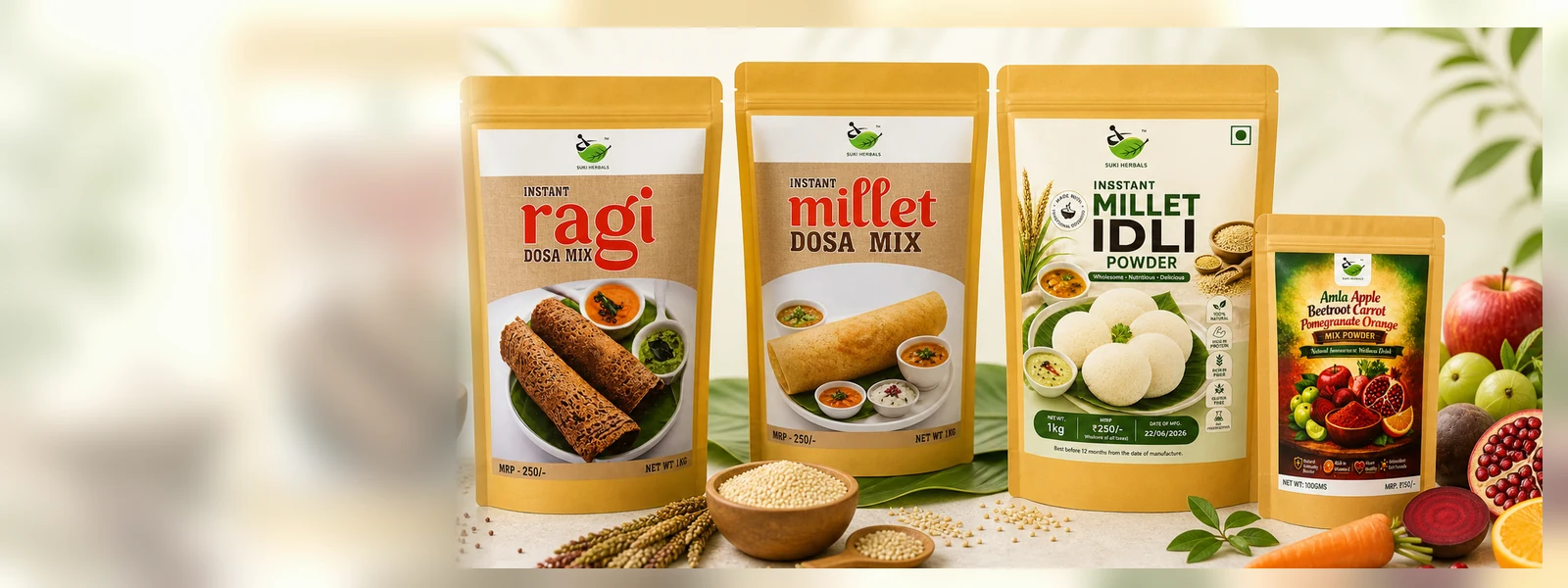Suki Herbals instant mixes product range