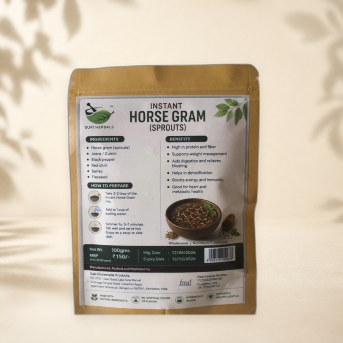 Instant Horse Gram Sprouts